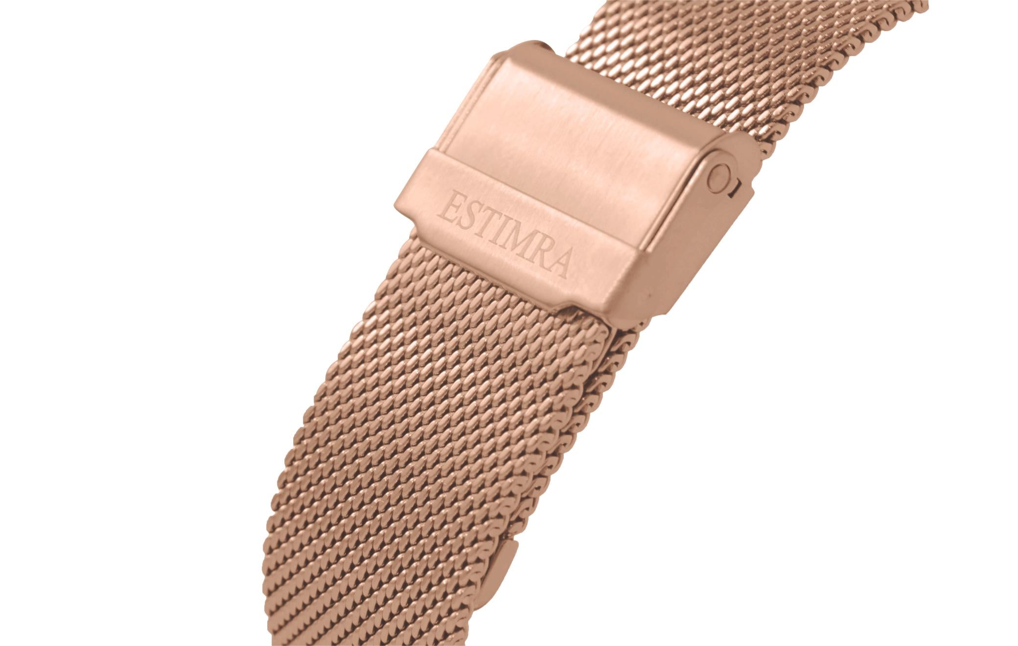 Black and Rose Gold 40mm Stainless Steel Mesh