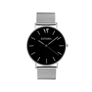 Black and Silver 40mm Stainless Steel Mesh